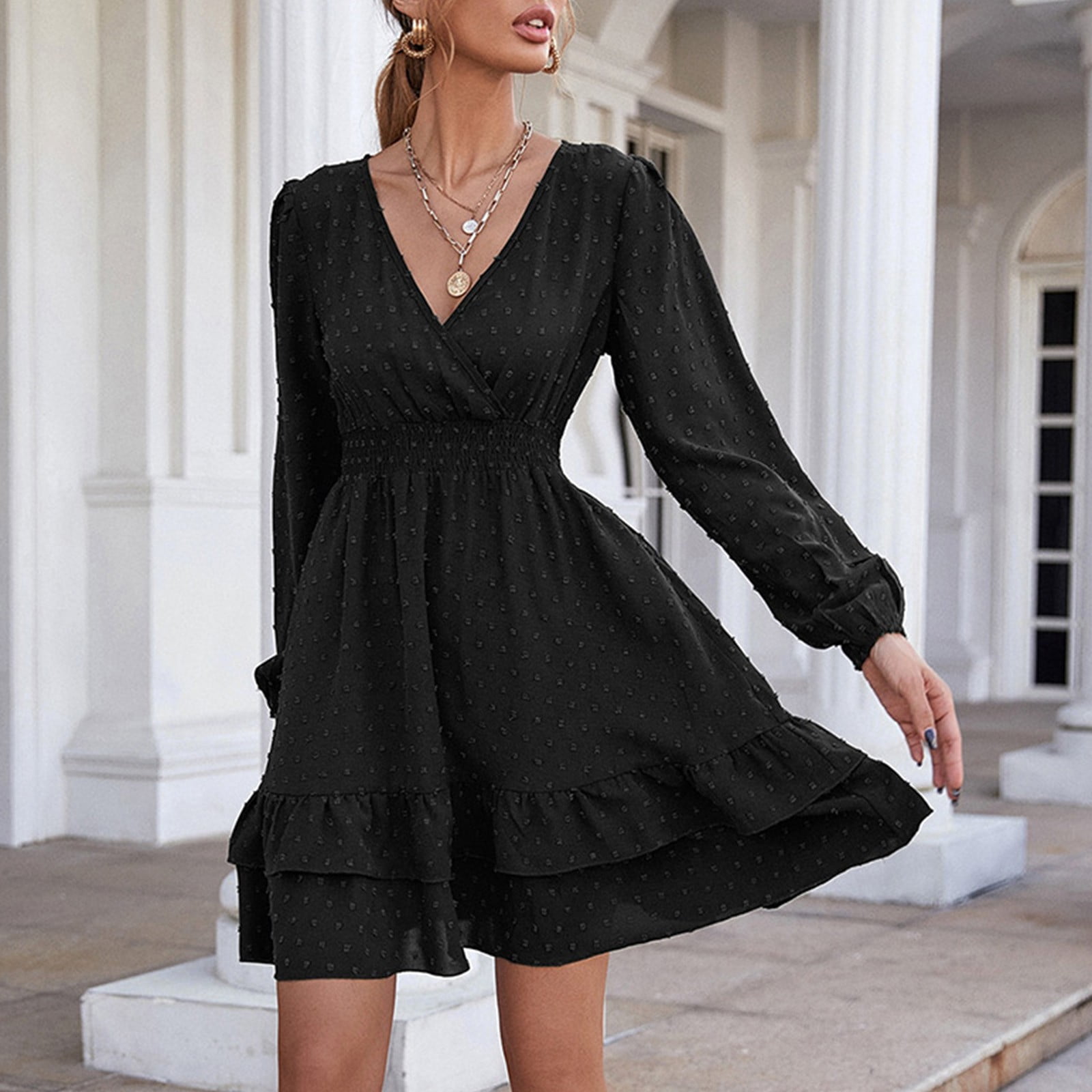 flowy black dress